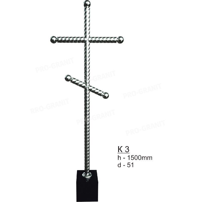 Крест из нержавеющей стали К-3